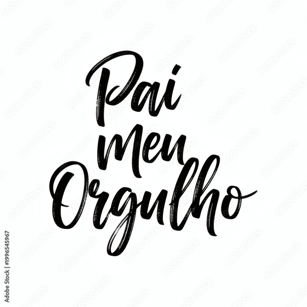 Naklejka premium A beautiful black and white image of a Portuguese phrase