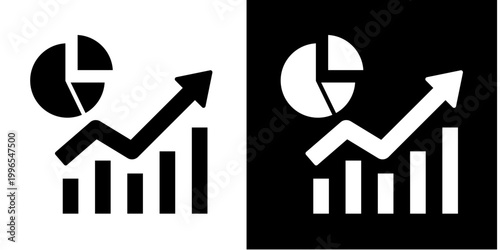 Market Share  Icon Set White Glyph Style Collection