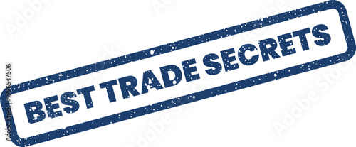 Obraz na plátne Grungy rectangular stamp showing Best Trade Secrets, ideal for confidential info