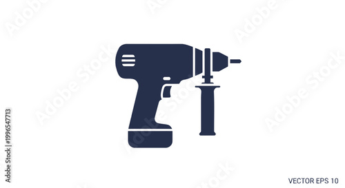 Cordless Electric Drill and Drill Bit.