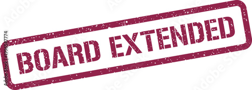 Foto Grungy rectangular stamp with the clear text BOARD EXTENDED for indicating a pro