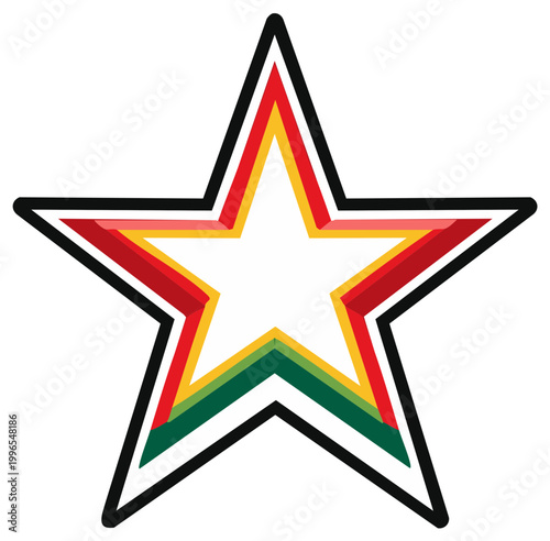 Colorful star shape design illustration