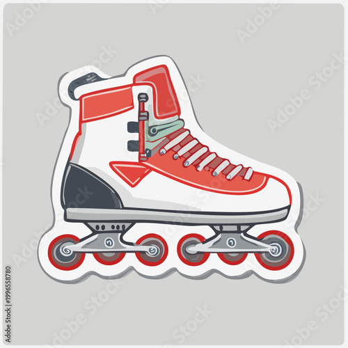 Inline Roller Skate Illustration