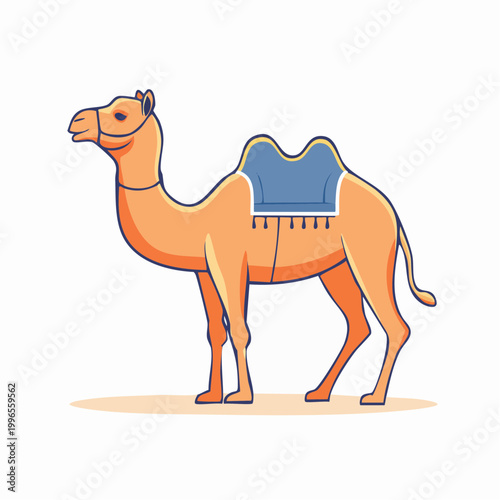 Cartoon Camel with Saddle