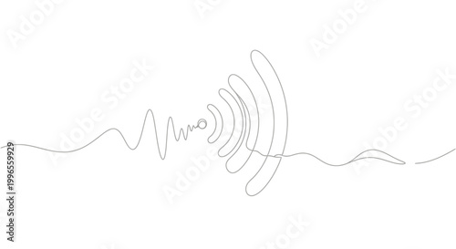 Sound wave signal audio frequency.