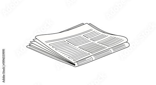 Stack of folded printed newspaper pages.
