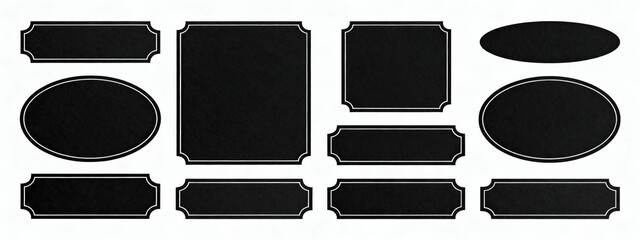 Black Borders and Frames with White Outlines