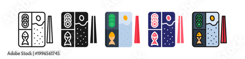 Bento Multiple Style Icon Set Collection. 