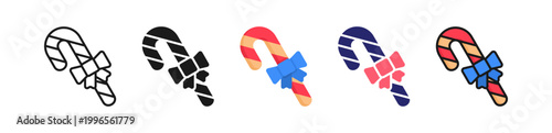 Candy Stick Multiple Style Icon Set Collection. 
