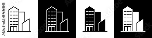  black and white icon design concept