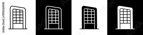 Tableau sur toile Condominium  black and white icon design concept