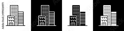 Luxury Real Estate black and white icon design concept