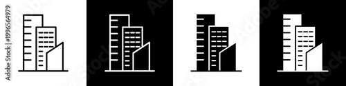  Luxury Real Estate black and white icon design concept