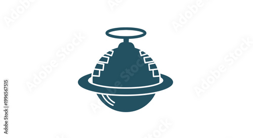 Simple Illustration of UFO Icon Design.