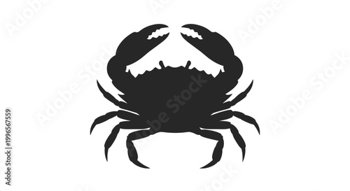 Black Silhouette of a Crab.