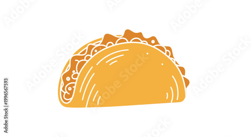 Illustration of a Dumpling with Filling.