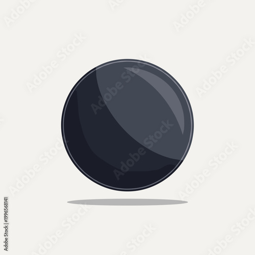 Minimalist Bowling Ball Vector Graphic