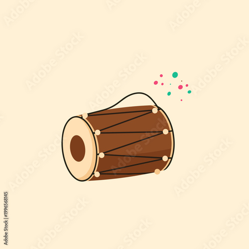 Bilde på lerret Traditional Dholak Musical Instrument
