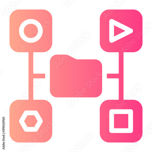 data classification gradient icon