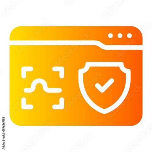 digital signature gradient icon