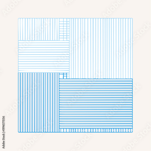 Abstract Blue Lines Pattern