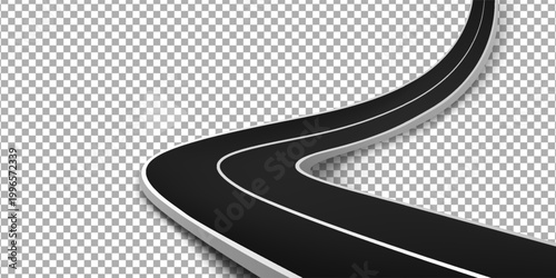 asphalt road, curve highway, vector illustrations. eps 10