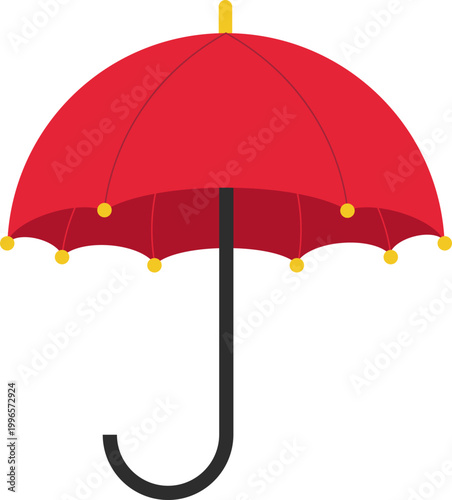 귀여운 빨강 우산