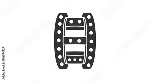 Film Reel Icon Graphic Design Element.