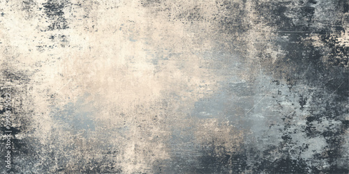 Grunge Weathered Texture Background in Blue Grey and Beige Tones Distressed Vintage Wall Surface Vector