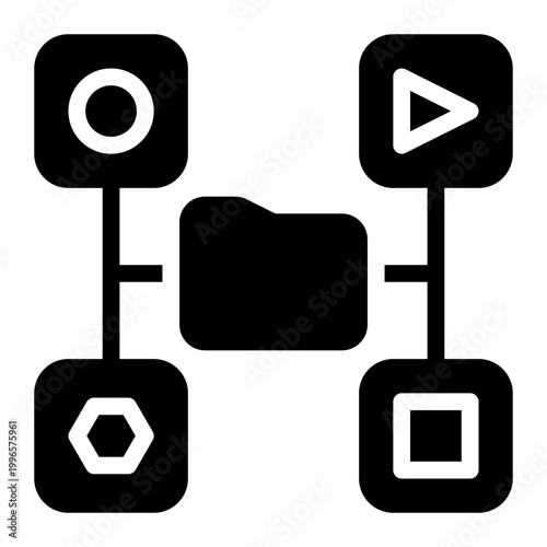 data classification glyph icon