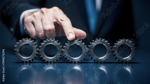 Hand Adjusting Gear Change Management Concept