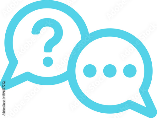 Question answer icon collection group, FAQ help support symbol, ask reply communication sign, information dialog chat bubble flat line glyph outline vector isolated on white background.