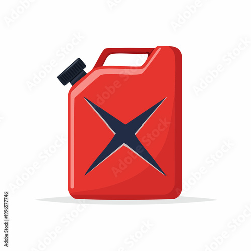 Red Jerry Can with X Symbol