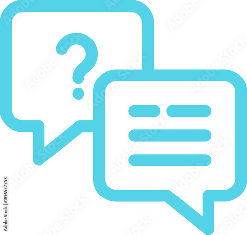 Question answer icon collection group, FAQ help support symbol, ask reply communication sign, information dialog chat bubble flat line glyph outline vector isolated on white background.