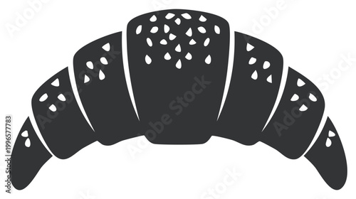 Simple Elegant Pastry Logo Croissant Icon For Cafe Bakery Confectionery Menu Design