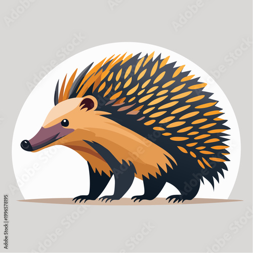 Cartoon Echidna Illustration