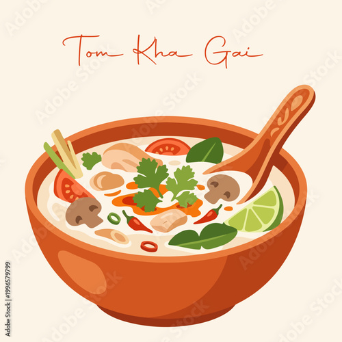 Thai Coconut Chicken Soup Delicious