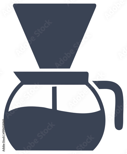 Minimalist Coffee brewing icon. Vector graphic illustration of coffee maker for web design.