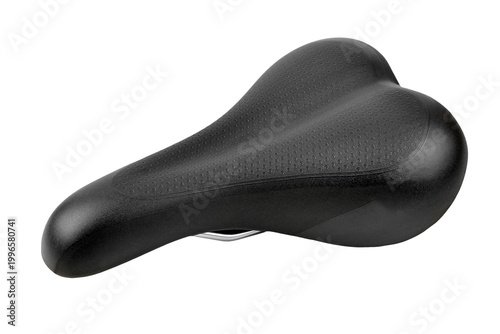 Black bicycle saddle