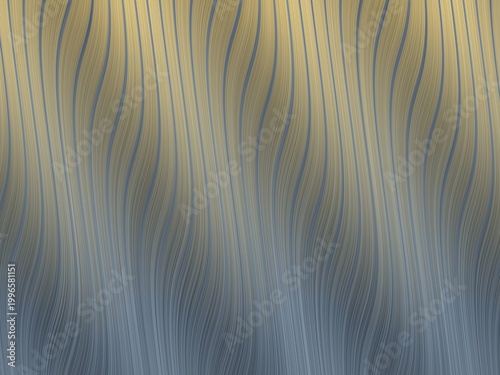 Smooth flowing wavy lines blending warm golden beige and cool soft blue in elegant harmonious patterns