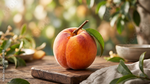 peaches in a natural setting