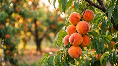 peaches on the tree