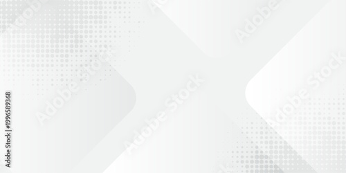 Abstract White and Light Grey Background with Soft Halftone Dot Pattern, Modern Minimalist Geometric Tech Backdrop, Professional Clean Vector for Business Presentation and Web Banner