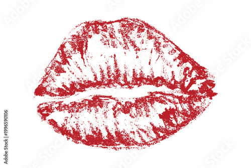 Lipstick kiss mark Romantic lip print Imprint of lips kiss Sexy lips makeup Female mouth Love symbol Design element for beauty fashion poster Valentines Day wedding