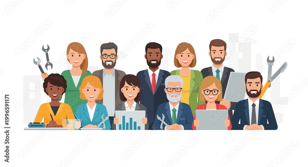 Obraz premium Diverse group of business people.