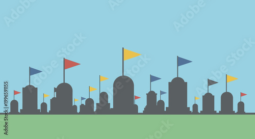 Golf Course Green Flags.