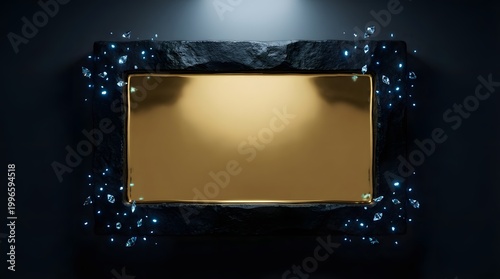 Deep navy fluid texture reflecting warm yellow light across ripples