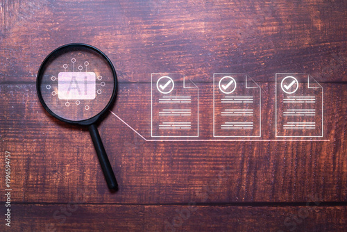 The concept of using AI to help review documents, a technology of the future.