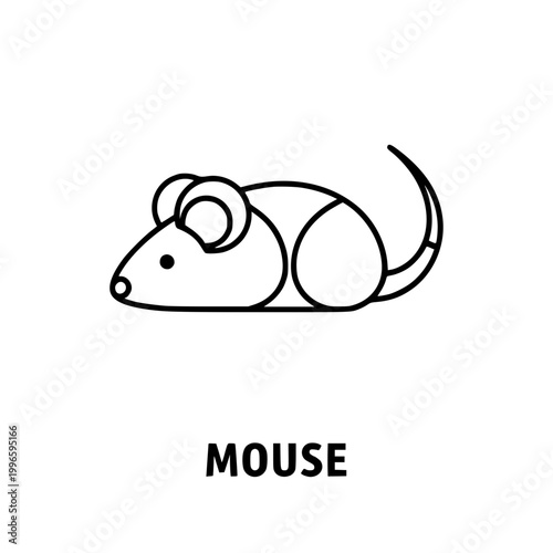 Simple line art mouse icon