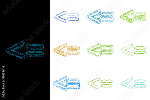 Colorful Hand Drawn Less Than or Equal To Math Symbols for Coding Logic and STEM Education